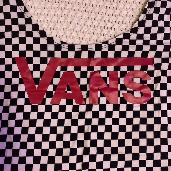 VANS “50th Anniversary” iconic blk + white checkered scoon neck bodysuit - Picture 3 of 6